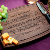 Straga Personalized Cutting Boards | Handmade Wood Engraved Charcuterie | Custom Wedding, Anniversary, Housewarming Gift for Newlyweds Straga