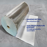 BlueTex Insulationㅤ Insulation White Reflective Foam Core Tearproof 2 Car Garage Door Insulation Kit 18FT (Wide) x 7FT (HIGH) to Cool Your Garage. Complete DIY Installation Kit BlueTex Insulation