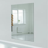 Ruomeng Home Gym Mirrors 12 Inch x 12Pcs Wall Mounted Mirror Glass Frameless Full Length Mirror Tiles for Home Gym, Bedroom, Door & Bathroom Ruomeng