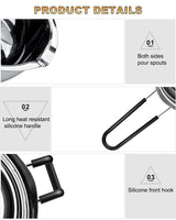 Double Boiler Pot Set, Stainless Steel Melting Pot with Silicone Spatula for Melting Chocolate, Soap, Wax, Candle Making (600ml and 1600ml) SONGZIMING