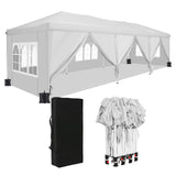 TOOLUCK 10x30 Pop Up Canopy Tent with 8 Sidewalls Tents for Parties Waterproof Camping Canopy Ez Up Party Tent Outdoor Portable Gazebo for Backyard Commercial Event Tent with sandbags, White Tooluck
