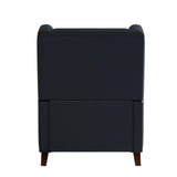 Genuine Leather Recliner Chair for Adults, Top-Grain Leather Manual Recliner with Classic Design, Comfortable Armchair for Living Room, Bedroom or Theater Use CHERS