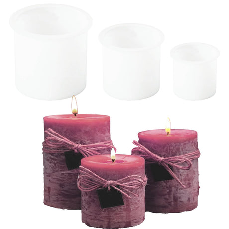 YRIHJIXQ 3Pcs Cylindrical Candle Mold Candle Molds for Candle Making Resin Molds Epoxy Resin Molds YRIHJIXQ