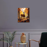 TUMOVO Paint by Number for Adults Canvas, Deer Paint by Numbers, Animals in The Forest Paint by Number, Deer Painting by Numbers for Adults DIY Painting Kits Home Wall Decoration, 16 x20 Inch TUMOVO