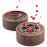2 PCS Wooden Essential Oil Diffuser, Walnut Wood Diffuser, Aromatherapy Diffuser, Small Round Diffuser for Home, Offices, Cars, Yoga Rooms, Sauna Rooms, SPA Centers Anjetan