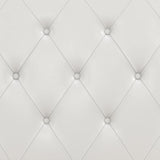DHP Dakota Upholstered Platform Bed with Underbed Storage Drawers and Diamond Button Tufted Headboard and Footboard, No Box Spring Needed, Twin, White Faux Leather DHP
