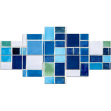 10 Pack Acoustic Panels A surface square tiles different shades blue Acoustical Soundproof Wall Panels Sound Absorbing Panel Reduce Room Echo Reverberation Acoustic Treatment AT5ZR4PD