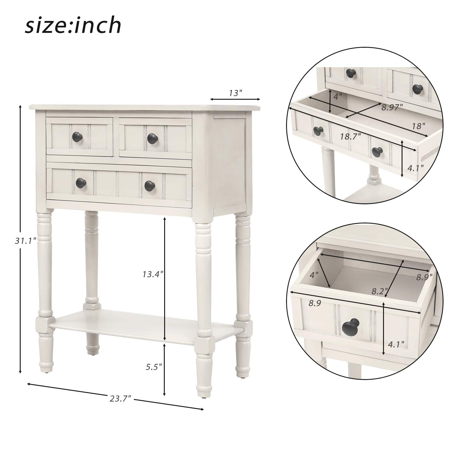Lasadelgar 24" Small Console Table - Thumbnail 4