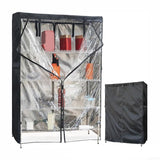 Heavy Duty 210D Oxford Wire Shelf Cover With Panel, Waterproof Dustproof Storage Rack Protector With Dual T-Shaped Zippers And Fixed Straps For Garage Basement Warehouse Kitchen(36x19X62inch) Generic