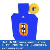 ATFLBOX AR500 3/8 inch Thick Steel Target Stand System, 12'' x 20" Hostage Reactive Shooting Target with 2x4 Target Stand Kit (Blue) Atflbox