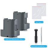 C13S210125 Ink Maintenance Box (S210125/SC23MB), Waste Ink Tank Replacement Compatible for EPSON Surecolor SC-F170 F100 F150 Dye Sub Printers - 2 Packs Poschink