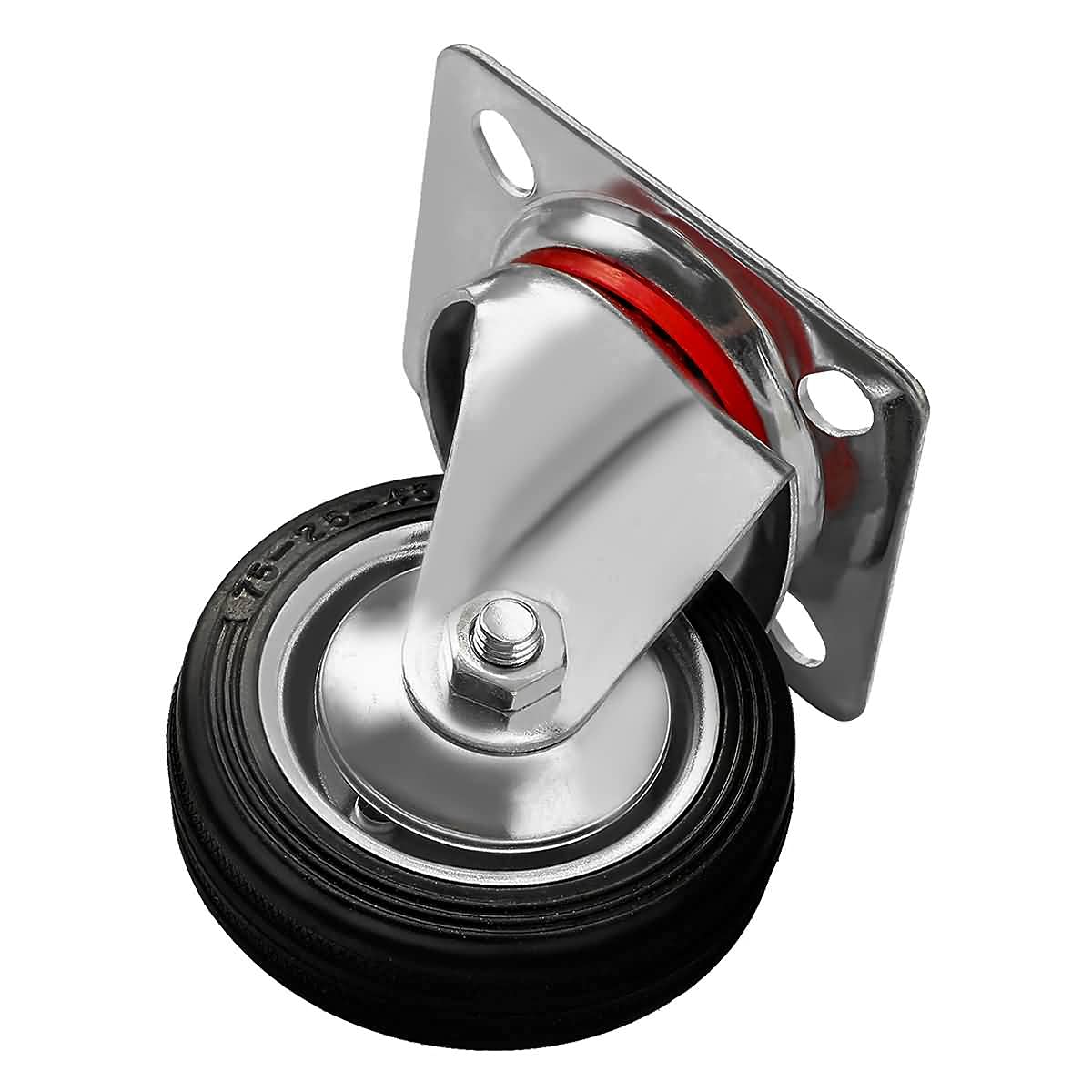 Online Best Service 12 Pack 3" Swivel Caster Wheels Rubber Base with Top Plate & Bearing Heavy Duty (12 Pack - no Brake) Online Best Service