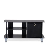 Furinno Simplistic TV Entertainment Center, Espresso/Black Furinno