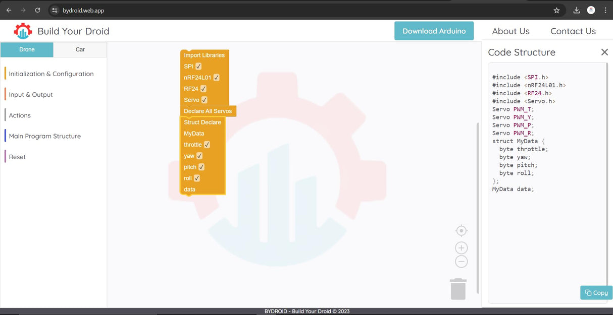 Bydroid Educational DIY STEM Drone Kit, 80+ Parts, Learn Robotics, Coding & Mechanical Design| Build your drone at home with easy assembly and Interactive Block Coding Bydroid