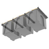 WALMANN Ceiling Tote Storage Rails, Heavy Duty Garage Ceiling Bin Storage Rack Adjustable Overhead Tote Slide Rail(4 Pack for 3 Bins, Bins Are Not Included) WALMANN