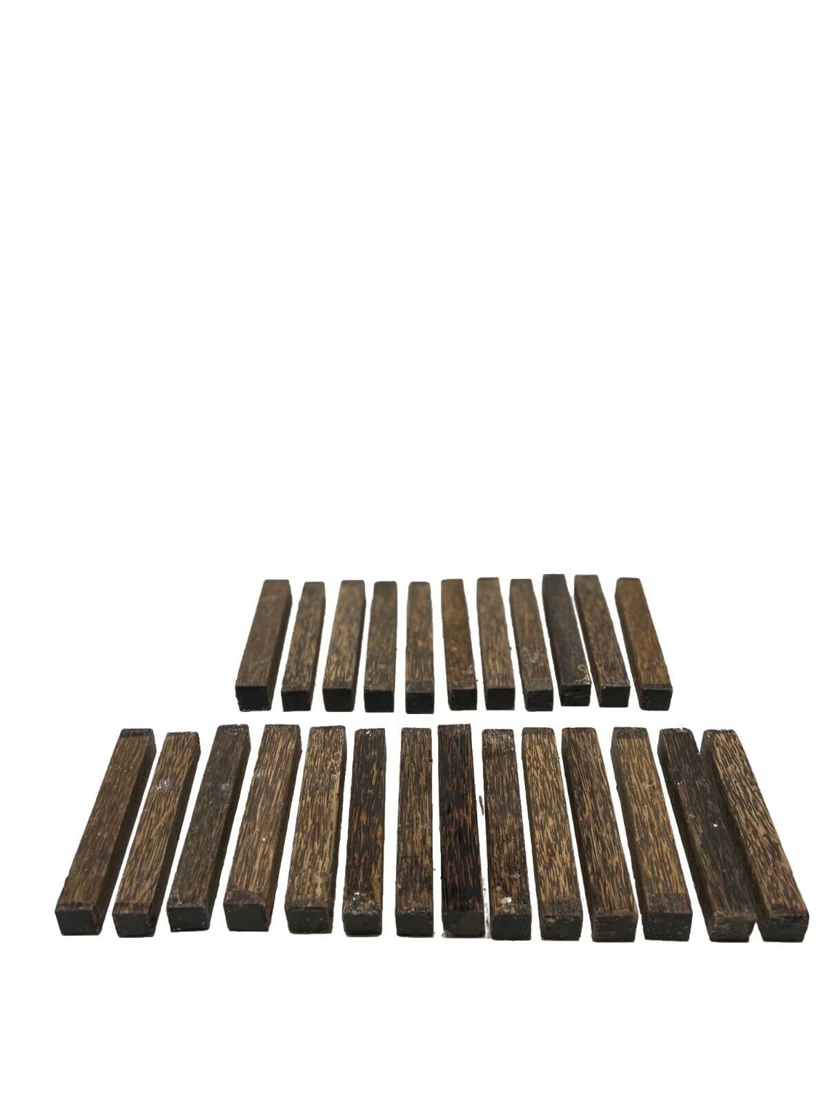 25 Pack, Black Palm Turning Blank/Pen Blanks 5"x 3/4" X3/4" Suitable Wood Pieces for Wood Crafts and Projects Generic