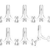 HESTYA 6 Pack 7 Inch Acrylic Easel Stand, Display Stand, Plate Holder for Display, Photo Holder Picture Frame Book(Clear) HESTYA