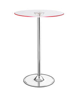 Coaster Home Furnishings Thea LED Bar Table Chrome and Clear Coaster Home Furnishings