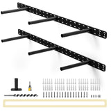 Craftersmark 2pcs Floating Shelf Hardware Heavy Duty Hidden Shelf Brackets Support,Wall Mounting Invisible Floating Shelves Bracket (34" x 6" x 1.5") Craftersmark