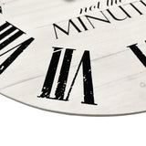 ALNHF 24 Inch Inspritional Silent Quartz Clock,White Distressed Shiplap Farmhouse Wooden Wall Clocks for Indoor Decor ALNHF