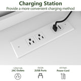 Gyfimoie 12 Drawer Dresser with Power Outlet, Dresser with LED Light, Modern Chest of Drawers for Closet, Double Wide Drawer Organizer Cabinet for Bedroom, Living Room (White, 12 Drawers) Gyfimoie