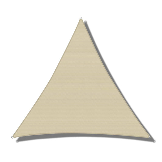 Windscreen4less 20' x 20' x 20' Sun Shade Sail Triangle Outdoor Canopy Cover UV Block for Backyard Porch Pergola Deck Garden Patio (Beige) - WoodArtSupply