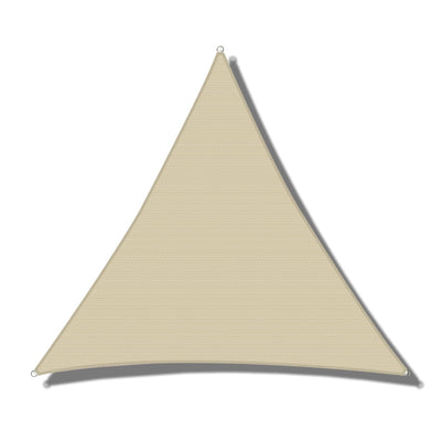 Windscreen4less 20' x 20' x 20' Sun Shade Sail Triangle Outdoor Canopy Cover UV Block for Backyard Porch Pergola Deck Garden Patio (Beige)