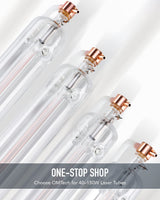 OMTech 100W CO2 Laser Tube for Laser Engraver & Cutter Machine, 1450mm 80mm Dia Laser Cutter Tube with Borosilicate Glass 10000hr MTTF, Laser Cutting Engraving Machine Replacement Tube for Wood Stone OMTech