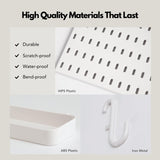 Keepo Pegboard Combination Kit, Pegboards and Accessories Modular Hanging for Wall Organizer, Crafts Organization, Ornaments Display, Nursery Storage, Peg Board (White, 22″×22″) Keepo