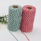 Cotton Twine, 328 Feet Red & White - Craft & Wedding Decor, Butchers & Christmas Wrapping String FLIPPED