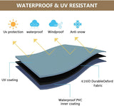 SIRUITON 3 Piece Outdoor Veranda Patio Garden Furniture Cover Set with 420D Durable and Water Resistant Fabric,Fit for Outdoor Wicker Patio Furniture Sets/Rattan Chair Conversation Sets-Balck SIRUITON