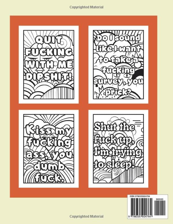 Swear Word Coloring Book for Stressed-Out Adults: Consistent Abstract Designs with Artfully Layered Sweary Phrases WoodArtSupply