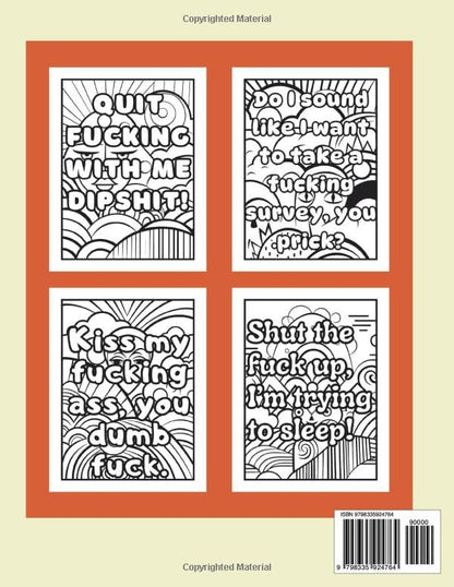 Swear Word Coloring Book for Stressed-Out Adults: Consistent Abstract Designs with Artfully Layered Sweary Phrases