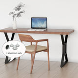 HEONITURE Metal Table Legs - Heavy Duty Desk & Furniture Legs, Modern Industrial Set of 2 (28" Height, 23.6" Wide) HEONITURE