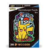 Ravensburger Pokemon Pikachu Shaped 300 Piece Wooden Puzzles for Adults and Kids Age 12 Years Up, Yellow Ravensburger