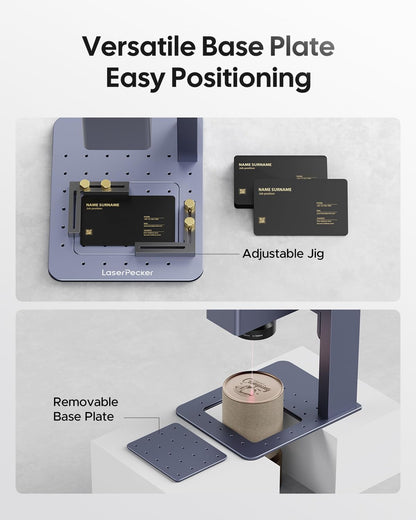 LaserPecker 3 Laser Engraver for Metal & Plastic Marking, 1064nm Pulsed Infrared Laser Engraving Machine with 800 mm/s High Speed Marking - with Versatile Electric Roller - WoodArtSupply