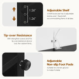 Soohow 5 Shelf Bookcase,60 Inch Wood Tall Bookshelves for Living Room,Black Soohow