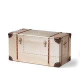 Baxton Studio Bechet Storage Trunk, Silver Baxton Studio