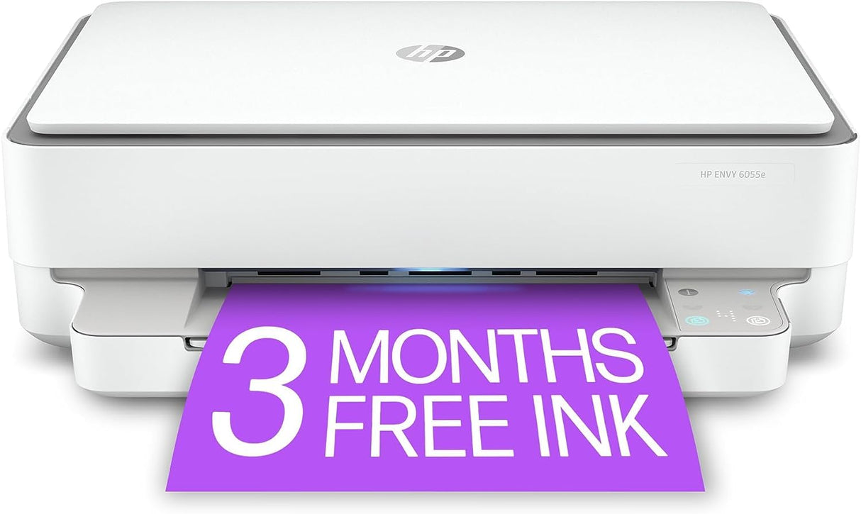 HP ENVY 6055e Wireless Color All-in-One Printer with 3 Months Free Ink with HP+ (223N1A) (Renewed) HP