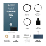 AENBUSLM 80W Laser Module Built-in Air Assist,10W Output Power,Fixed-Focus,Double Ultra-Fine Compressed Spot CNC Carving DIY Laser Masterfor Laser Cutter & Laser Engraver Machine - Laser Class:lV AENBUSLM