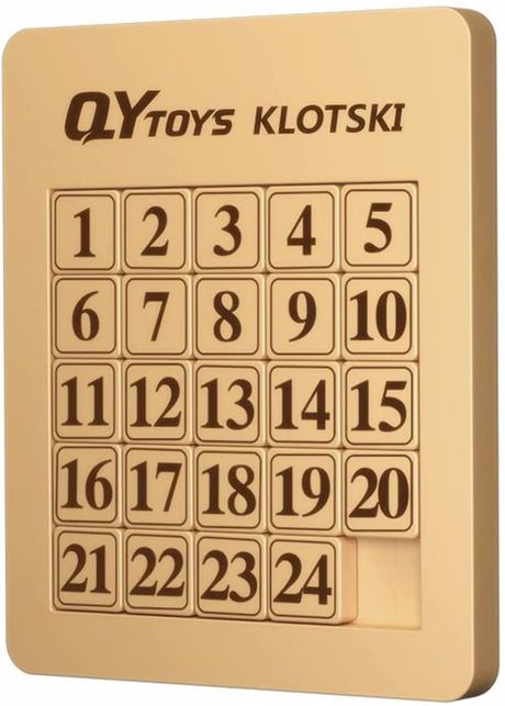 LiangCuber QY Toys 5x5 Klotski Puzzle Magnetic Sliding Number Puzzle ABS Brain Teasers Toy Tangram Jigsaw Intelligence (24-Digit Version) LiangCuber