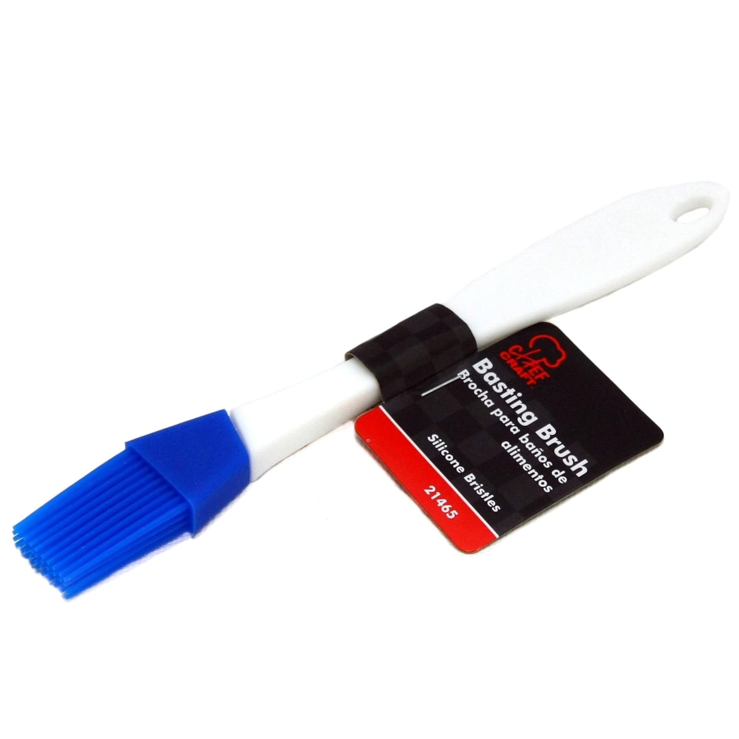 Chef Craft Select Silicone Basting Brush, 8.5 inches in length, Blue/White