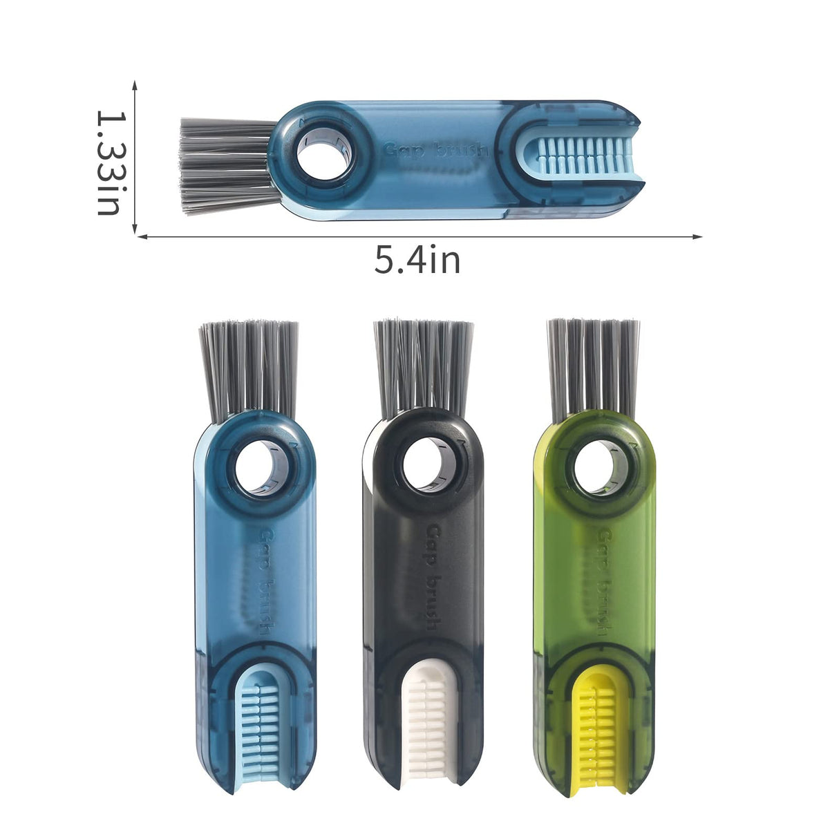 3 in 1 Cup Lid Gap Cleaning Brush Set, Multifunctional Insulation Bottle Cleaning Tools, Mutipurpose Tiny Silicone Cup Holder Cleaner, Home Kitchen Cleaning Tools vidonio