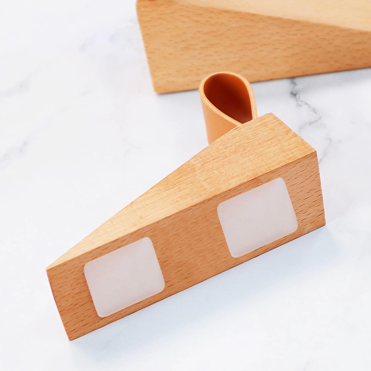 Wood Door Stopper, Solid Wooden Non-Slip Door Wedges, Sturdy and Durable Door Stop Wedge, Door Stopper Fit for Door Bottom Seam (0.2" - 1.3") 1 Pack e-Times