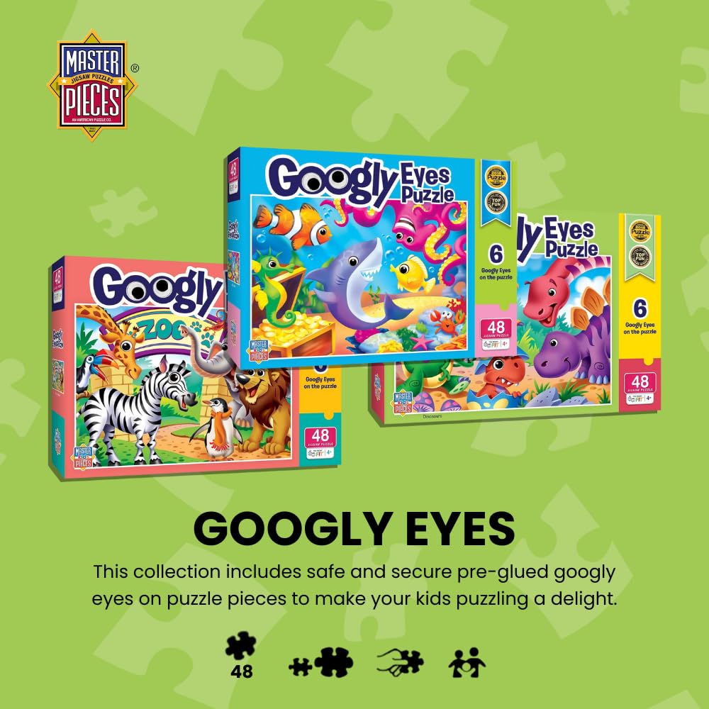 Masterpieces – 48 Piece Jigsaw Puzzle for Kids 4+ Years, Fantasy Friends with Googly Eyes, Educational and Fun Game, Gift Idea for Children, 19" x 14 Masterpieces