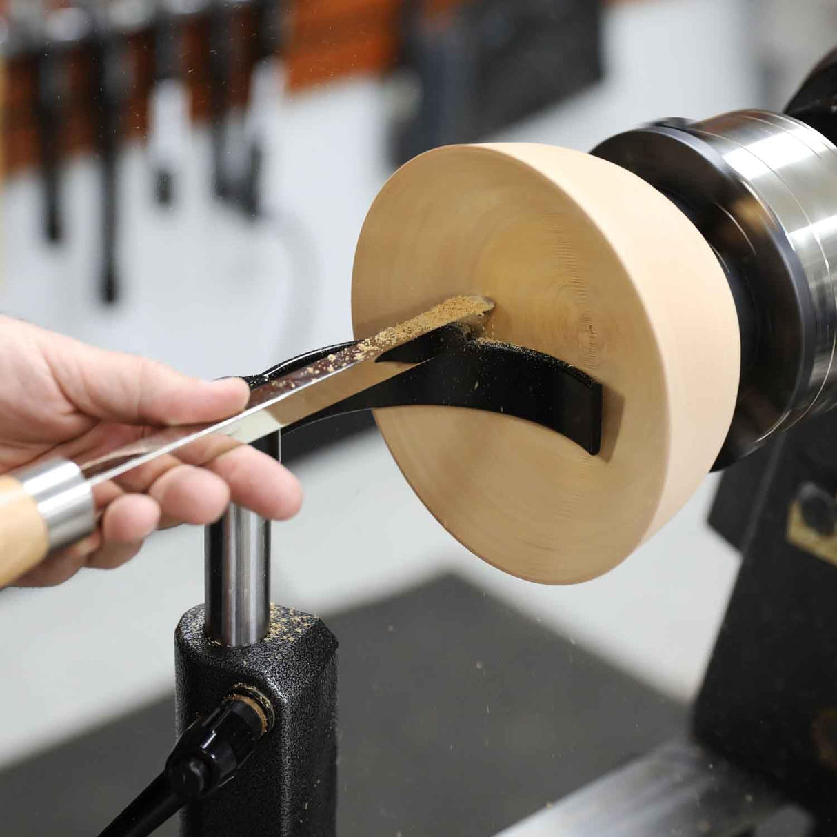 Hurricane Turning Tools, 5" Diameter Curved Tool Rest For Turning Small Bowls on Wood Lathe, 1" Diameter Post, 4" Post Length Hurricane Turning Tools