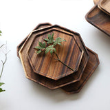Set of 2 Acacia Wooden Serving Tray Vegetable Fruit Platter Decor Wood Trays Square Dessert Plates Food Dish Serving Platters Cheese Board Party Trays Charger Plate Wooden Charcuterie Boards Platters Renawe