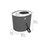 IRIS USA Large Top Entry Cat Litter Box with Scoop, Stylish Round Cat Litter Box Enclosure, Kitty Litter Box, Dark Gray/White IRIS