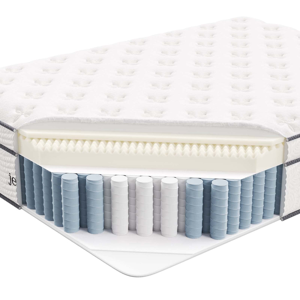 Modway Jenna 14” Innerspring and Memory Foam Full Mattress With Individually Encased Coils Modway