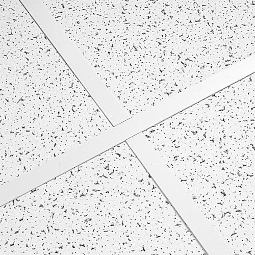 Armstrong Ceiling Tiles; 2x4 Ceiling Tiles - 12 pcs White Ceiling Tiles; Acoustic Ceilings for Suspended Ceiling Grid; CORTEGA 769 Armstrong